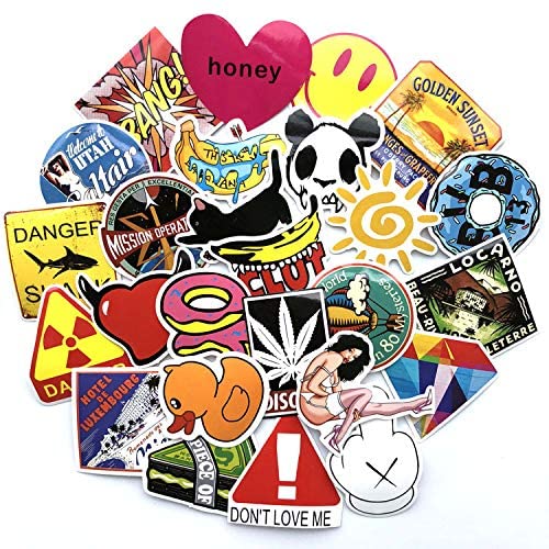 100 Skateboard Stickers bomb Vinyl Laptop Luggage Decals Dope Stickers