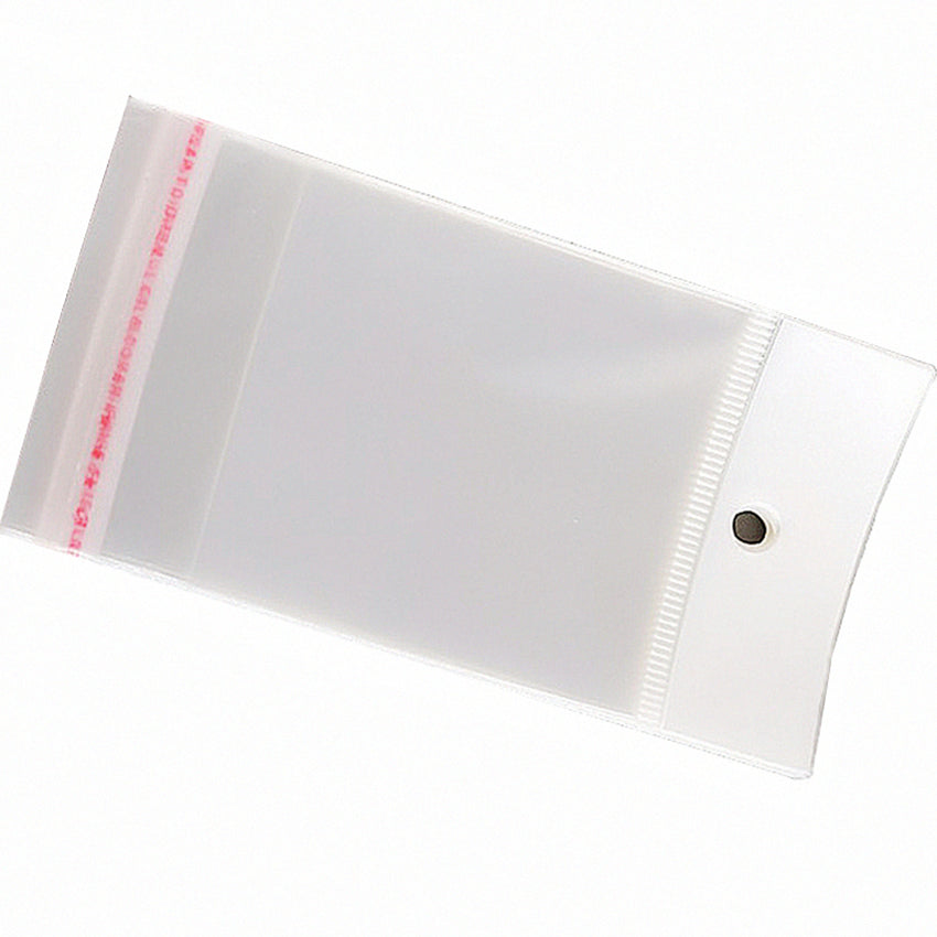 Yusland 3x8.5" 200 Clear Hang Hole Bags Reclosable Resealable Poly Bag Self Seal Plastic