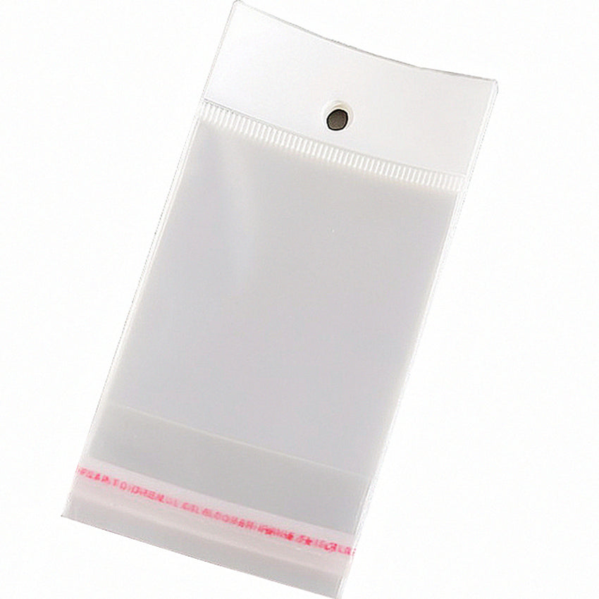 Yusland 4.5x8" 200 Clear Hang Hole Bags Reclosable OPP Baggies Jewelry Storage Plastic