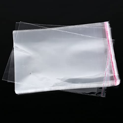 100 Clear Cellophane Bags, 9X12, Resealable, for Clothes, Flyers