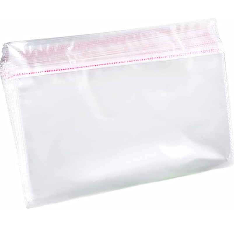 Yusland 300 Count - 10” X 10” Resealable Reclosable Self Seal Clear Cello Lip and Tape OPP Bags for Packaging, Clothing, Magazines, Party Favors, Bulk