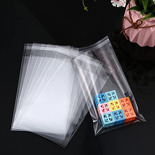 100pcs 12x18 Inches Clear Poly Bags, Plastic Flat Open Poly Bags for Packaging Fruits, Bread,Seafood,Shirt,Treat,Covering Keyboard and More